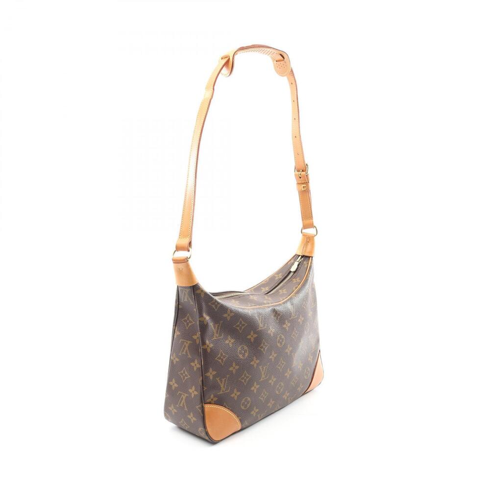Louis Vuitton Canvas Shoulder Bag Leather Brown Boulogne Monogram